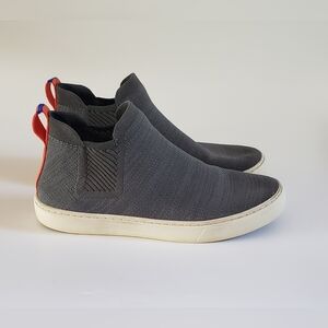 Rothy’s Blue Fog Melange Women's Knit Pull On Chelsea Ankle Boots Sneakers 8.5